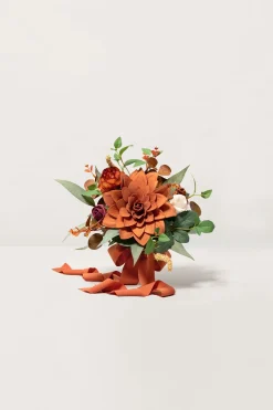 Bridesmaid Posy in Terracotta & Burnt Orange