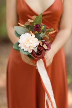 7" Bridesmaid Posy (Set of 6) - Amber