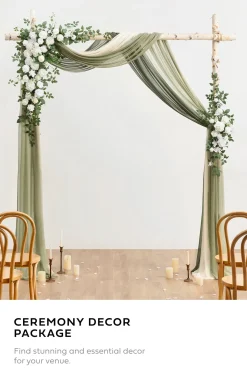 Ceremony Decor Package in White & Sage