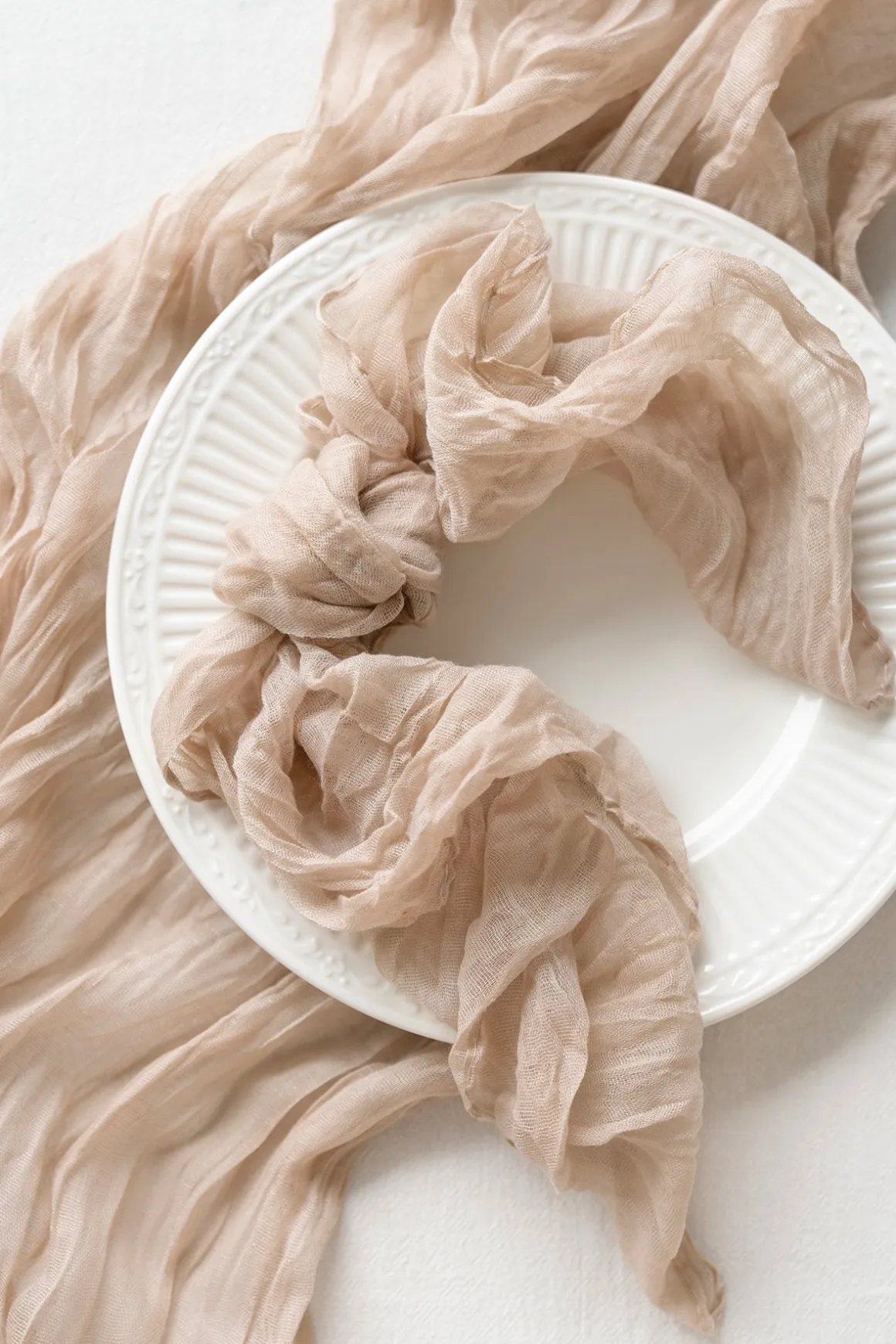 Cheesecloth Napkins & Table Runner Set for Reception