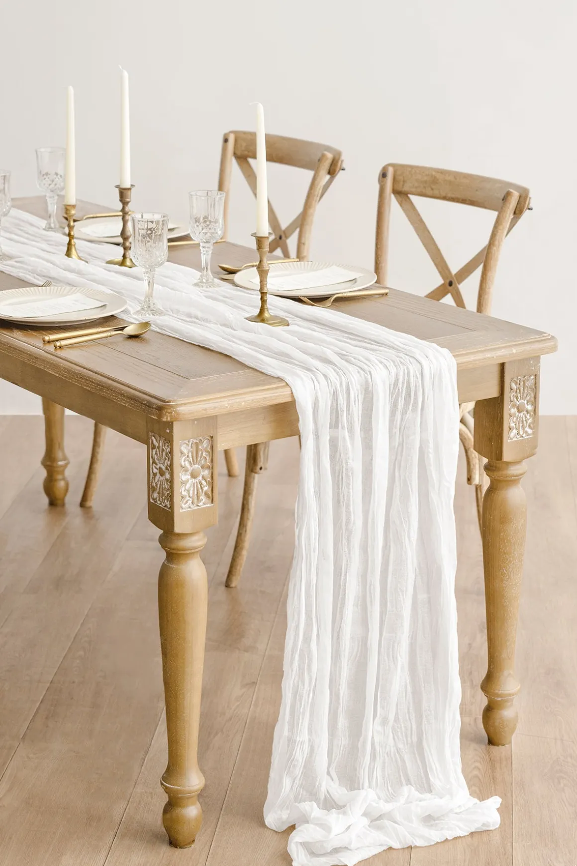 Cheesecloth Napkins & Table Runner Set for Reception
