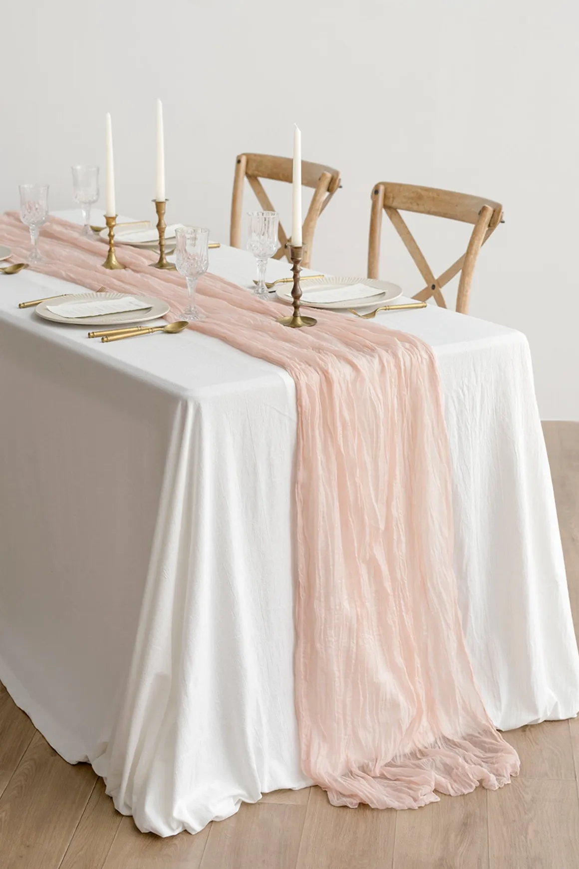 Cheesecloth Napkins & Table Runner Set for Reception