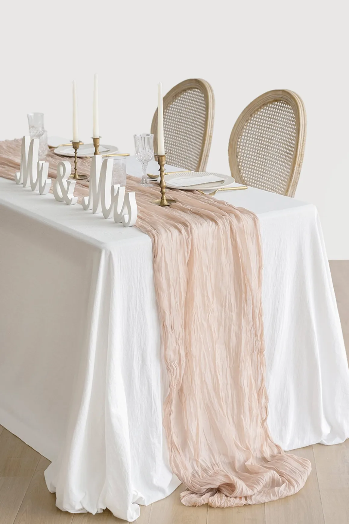 Cheesecloth Napkins & Table Runner Set for Reception