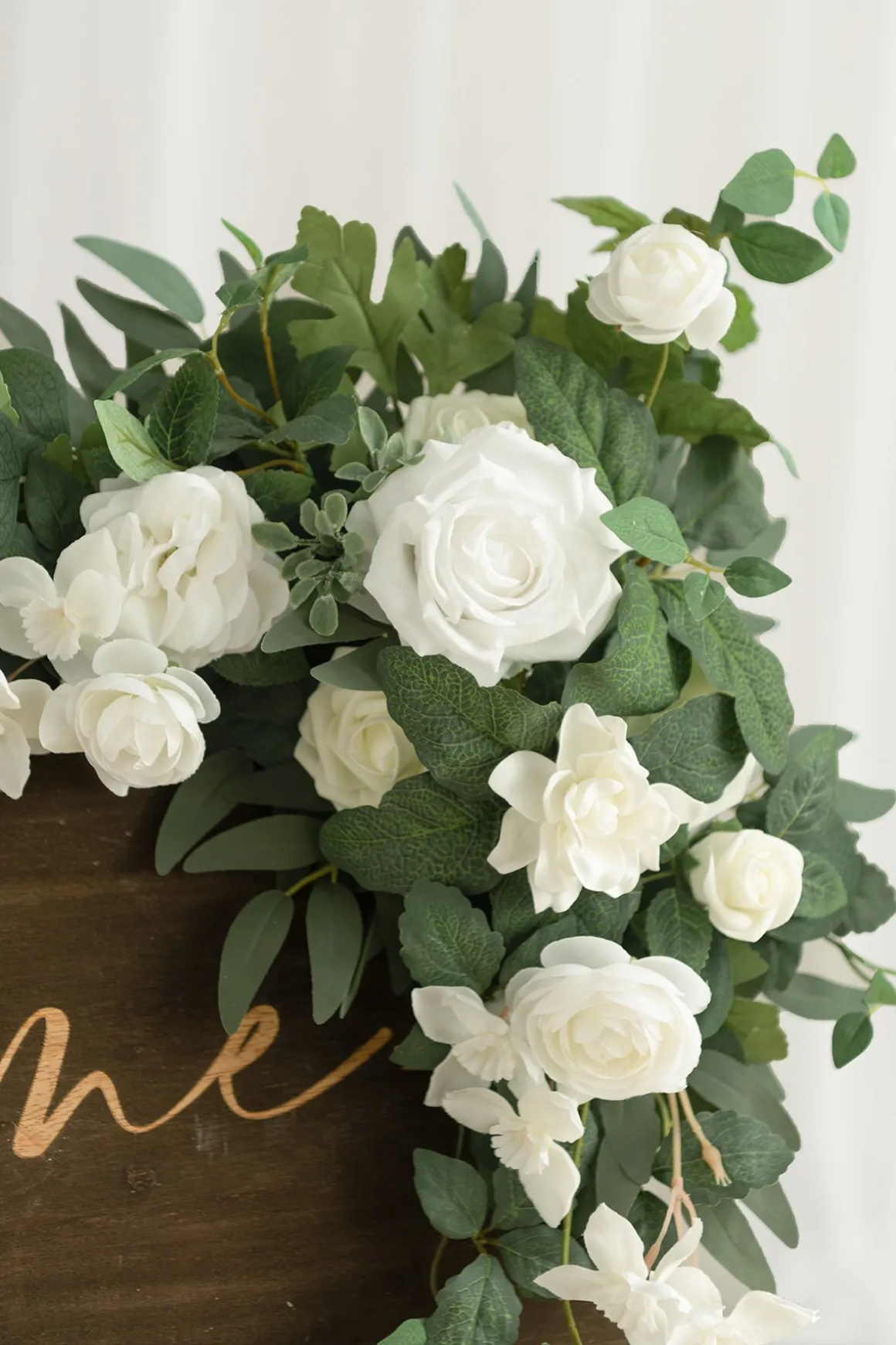 Deluxe Combo Set Flower Sign Decor in White & Sage
