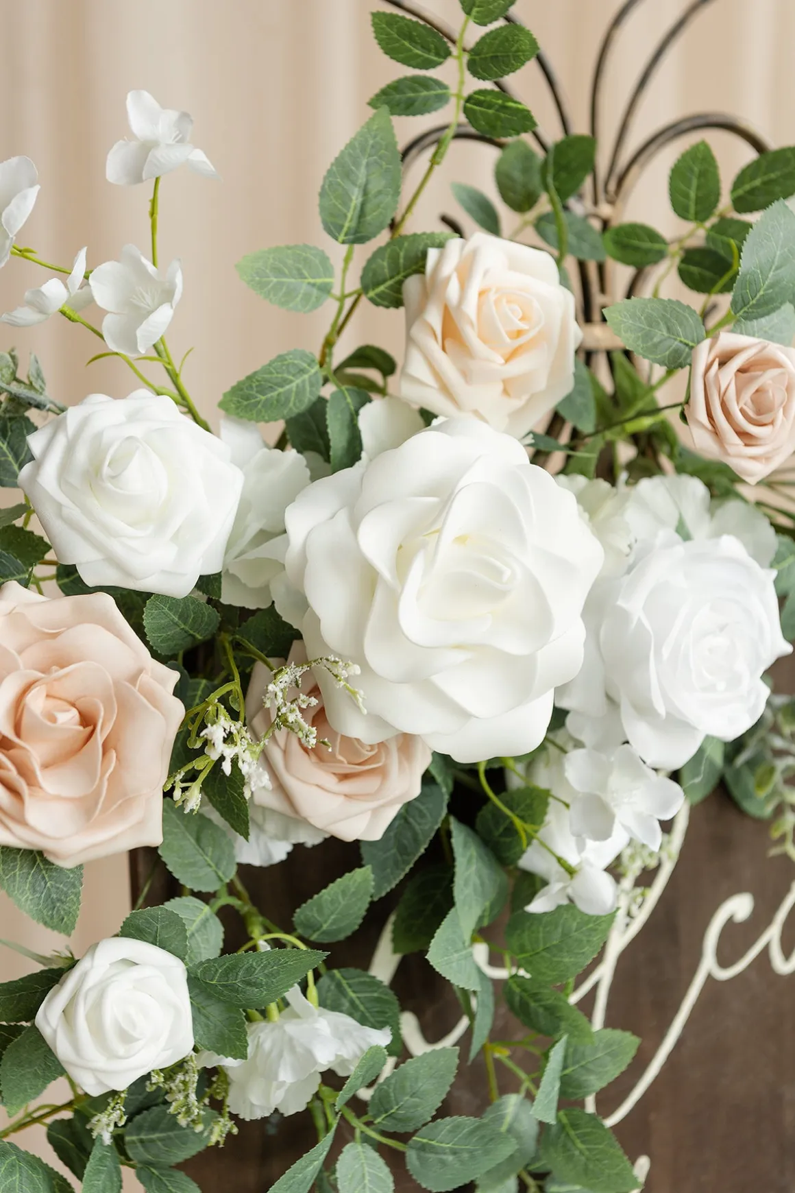 Deluxe Combo Set Flower Sign Decor in White & Sage