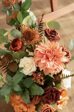 Deluxe Combo Set Flower Sign Decor in Sunset Terracotta | Clearance