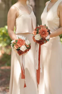 Deluxe Wedding Flower Package in Sunset Terracotta