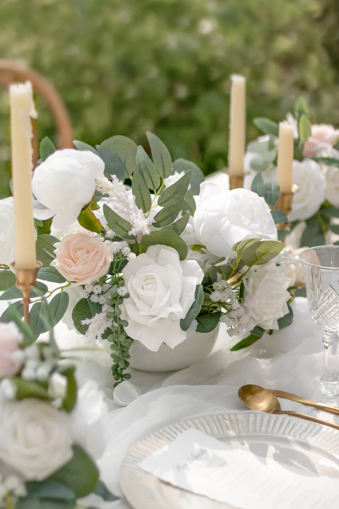 Designer Flower Boxes - Ginger White & Green (Grand Box) | Clearance