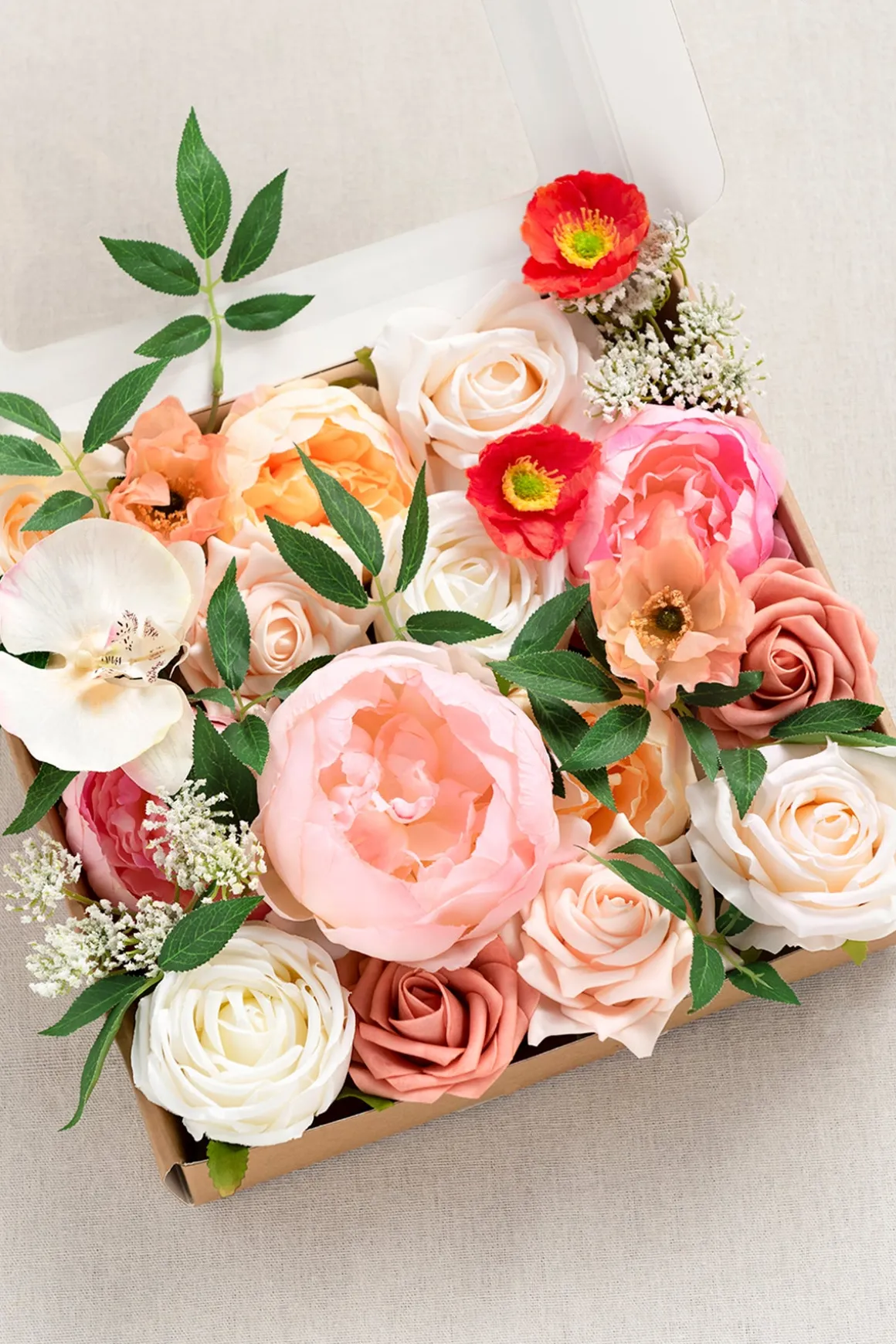 DIY Designer Flower Boxes in Blush & Cream