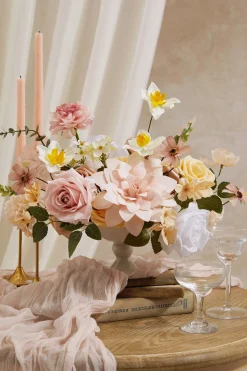 DIY Designer Flower Boxes in Blush & Cream