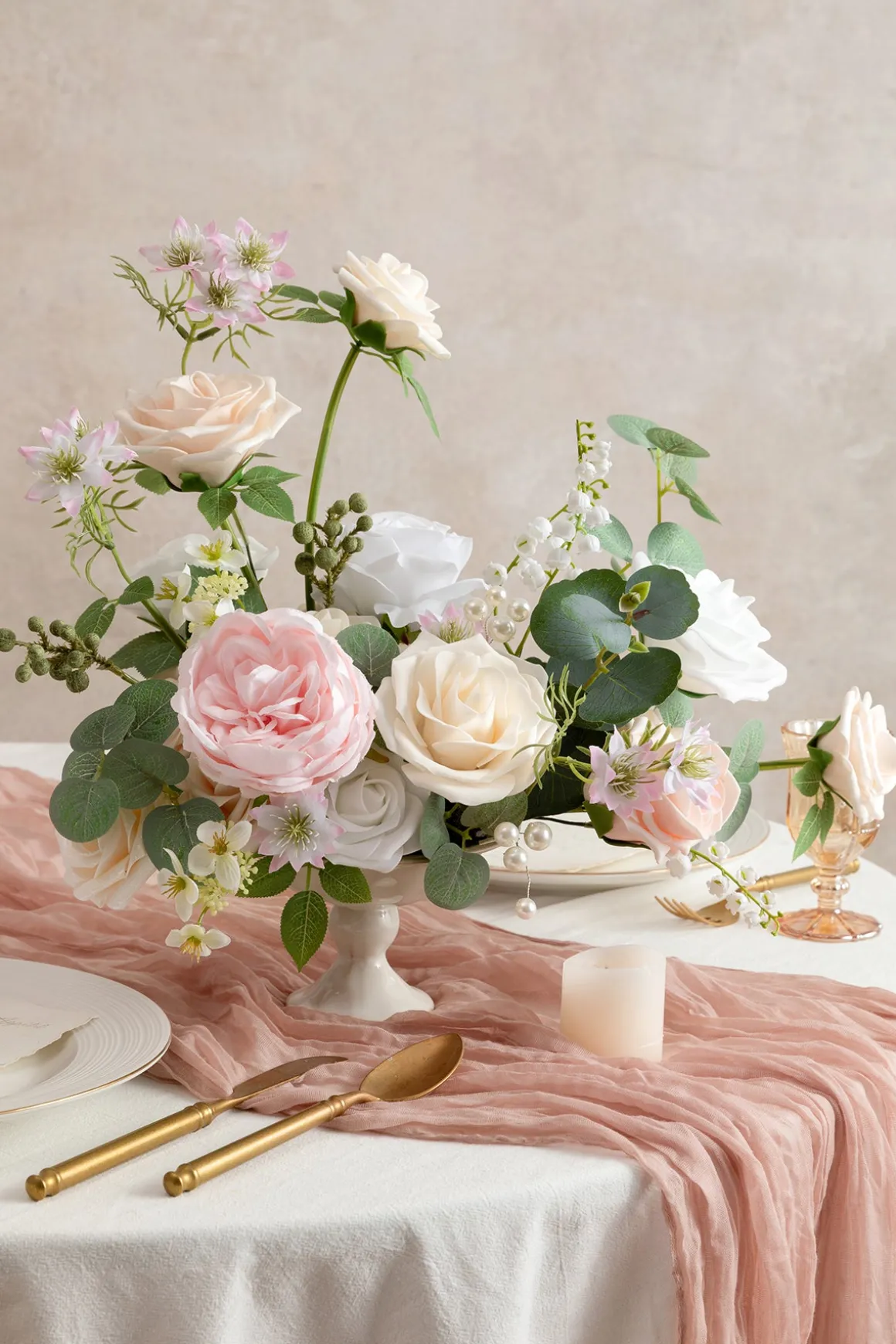 DIY Designer Flower Boxes in Blush & Cream