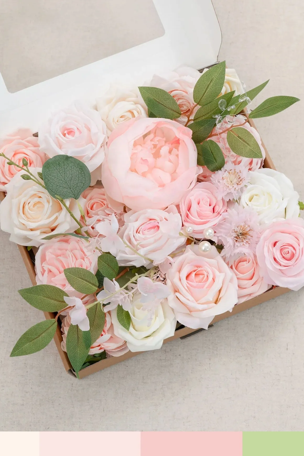 DIY Designer Flower Boxes in Blush & Cream
