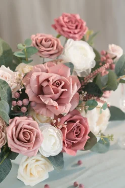 DIY Designer Flower Boxes in Dusty Rose & Cream