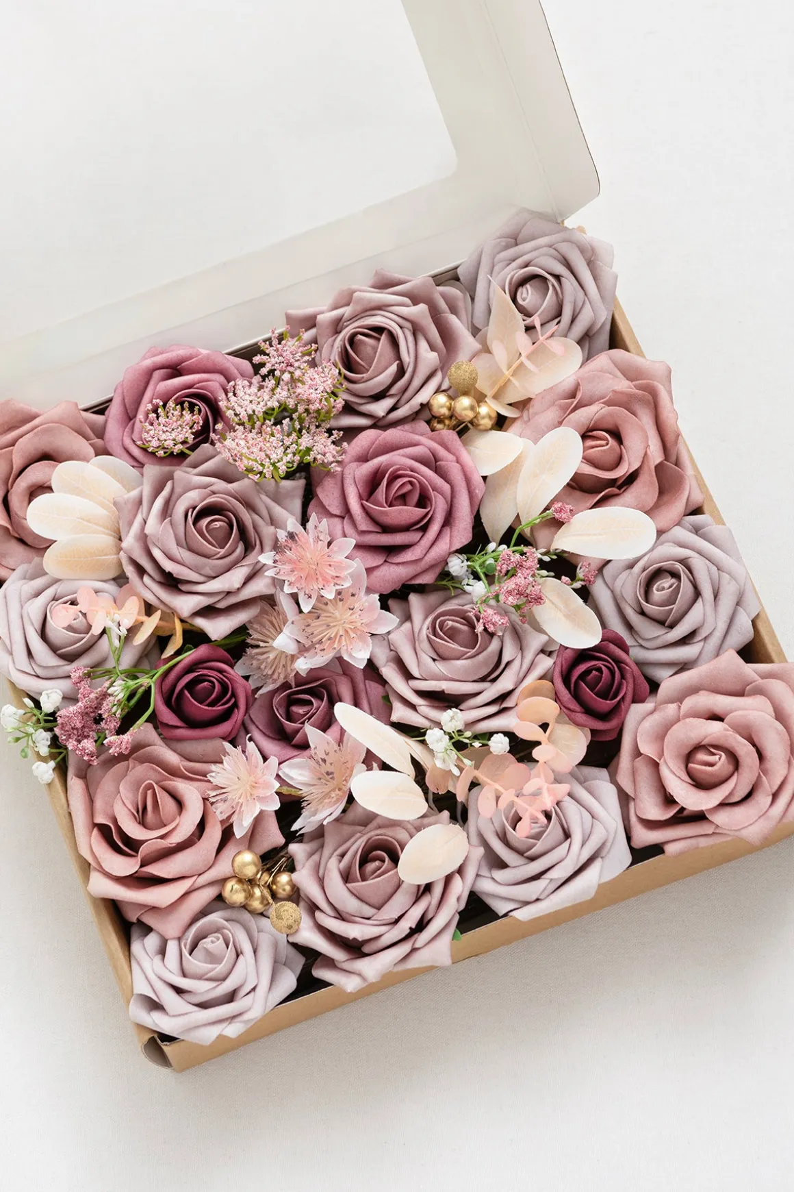 DIY Designer Flower Boxes in Dusty Rose & Cream