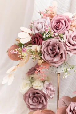 DIY Designer Flower Boxes in Dusty Rose & Cream