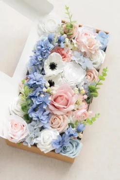DIY Designer Flower Boxes in Dusty Rose & Navy