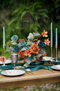 DIY Designer Flower Boxes in Dark Teal & Burnt Orange