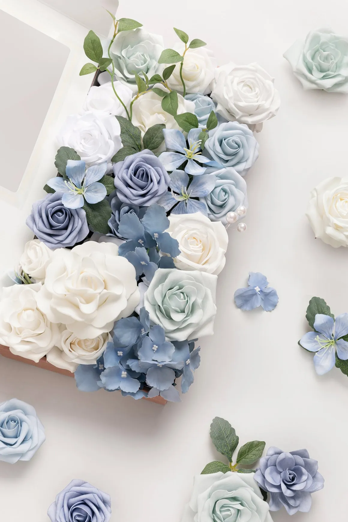 DIY Designer Flower Boxes in Dusty Blue & Navy