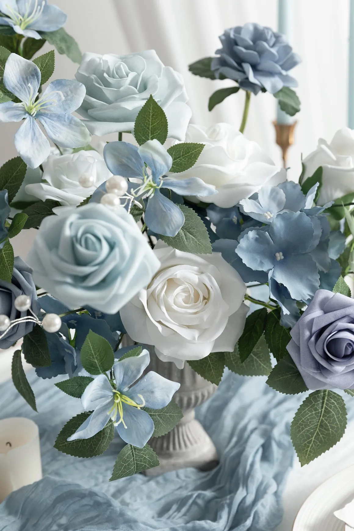 DIY Designer Flower Boxes in Dusty Blue & Navy