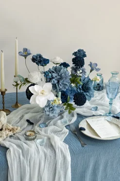 DIY Designer Flower Boxes in Dusty Blue & Navy