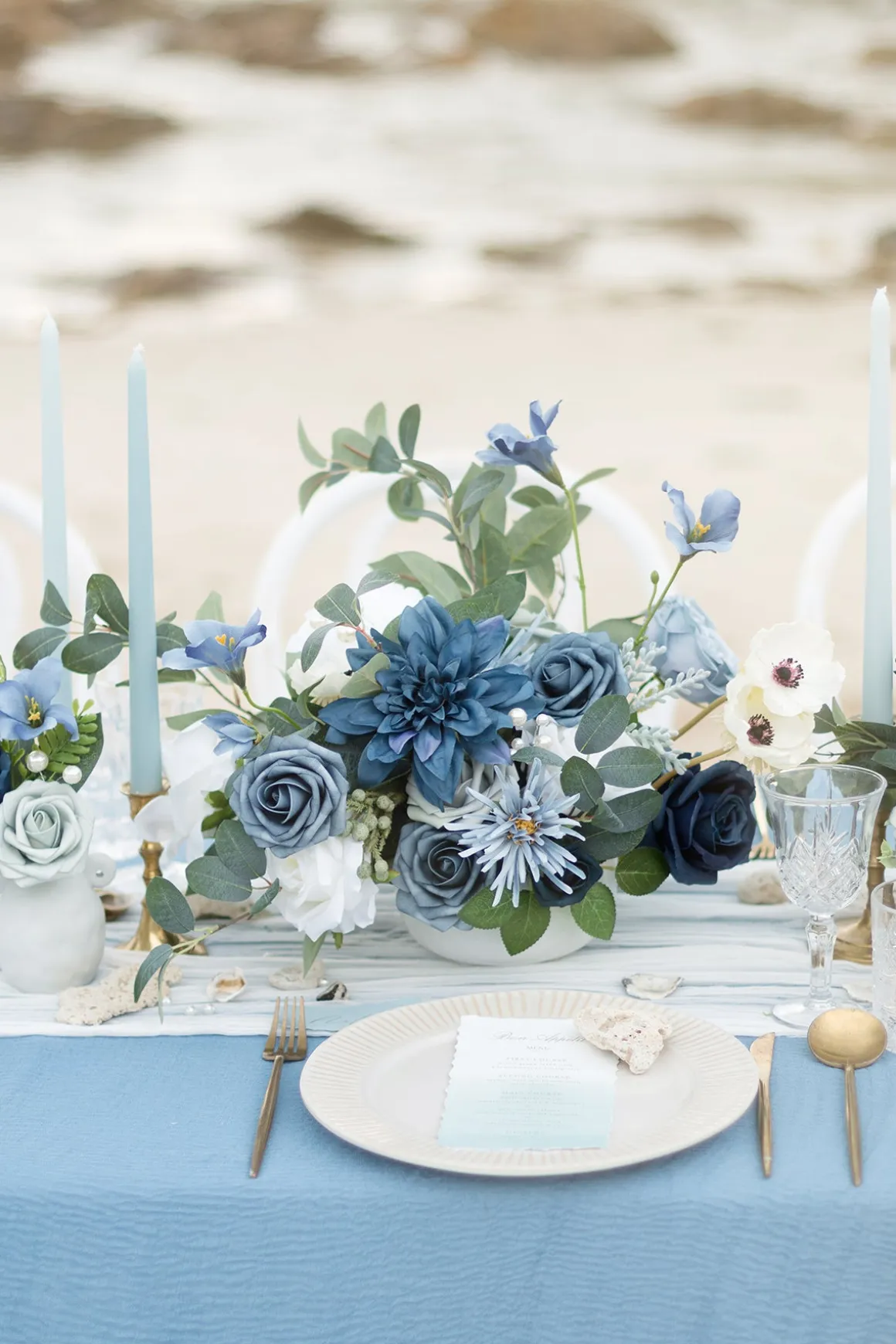 DIY Designer Flower Boxes in Dusty Blue & Navy
