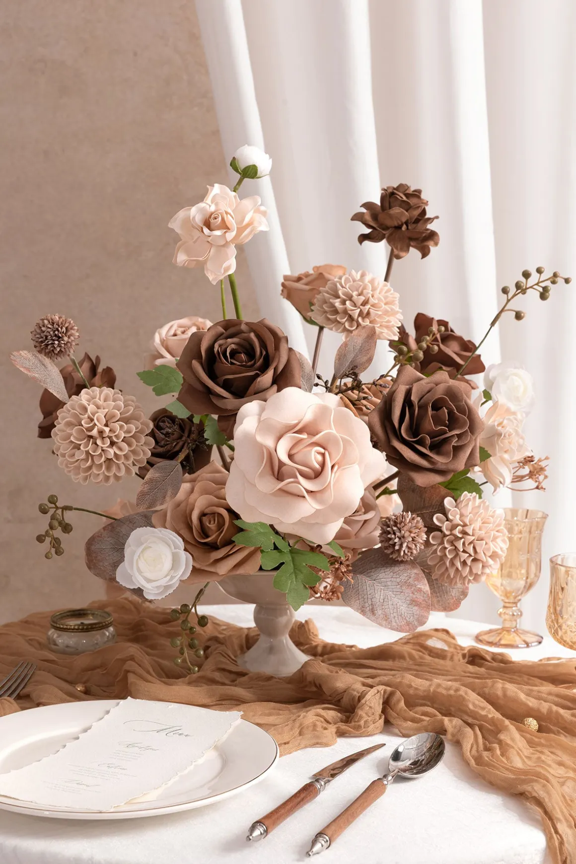 DIY Designer Flower Boxes in Earth Brown & Sand Beige
