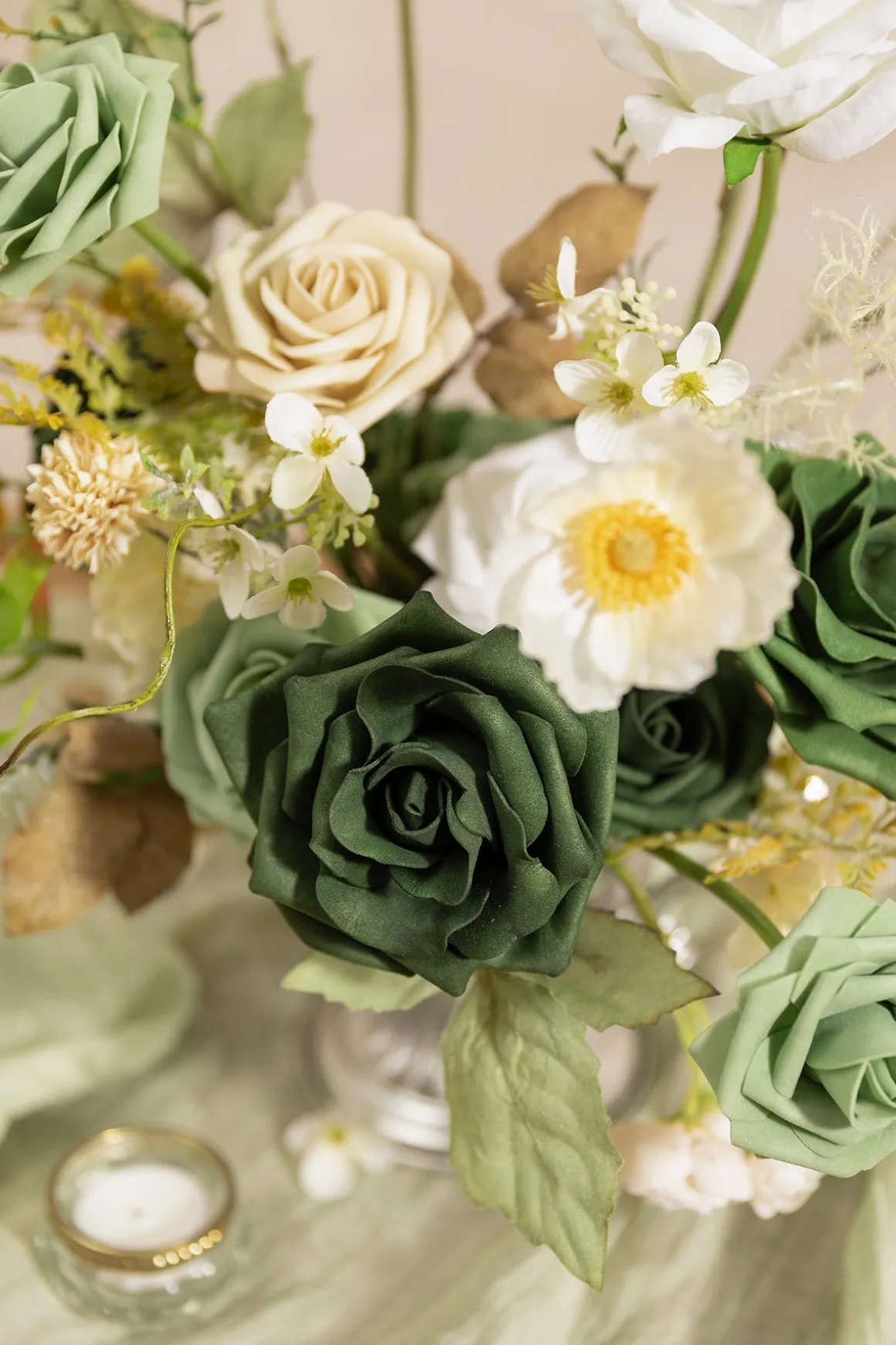 DIY Designer Flower Boxes in Emerald Green & Tawny Beige