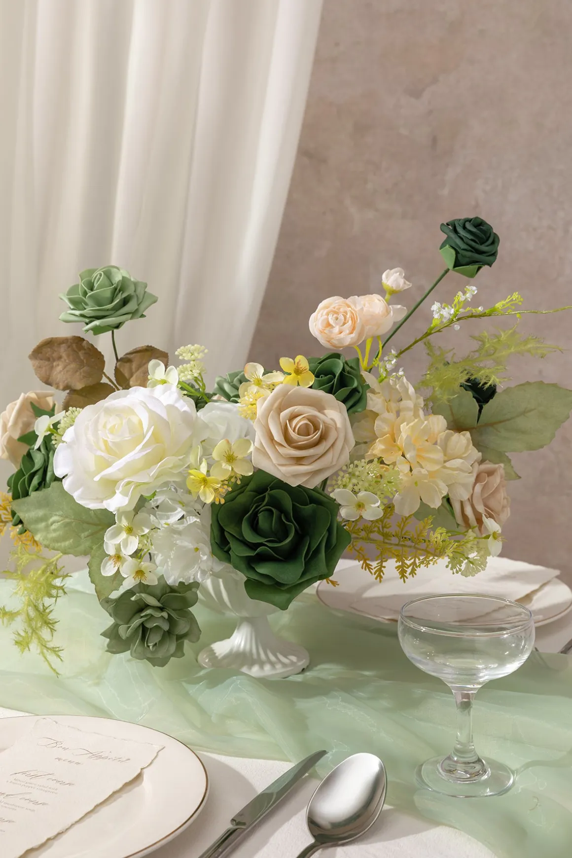 DIY Designer Flower Boxes in Evelyn Emerald & Tawny Beige (Grand Box) | Clearance