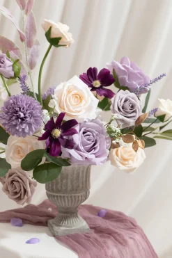 DIY Designer Flower Boxes in Lilac & Gold