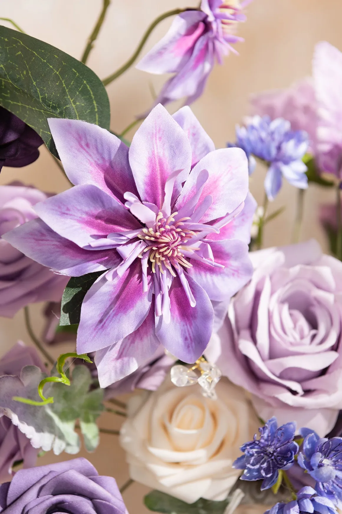 DIY Designer Flower Boxes in Lilac & Gold