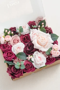 DIY Designer Flower Boxes in Romantic Marsala