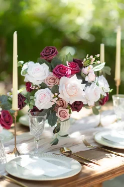 DIY Designer Flower Boxes in Romantic Marsala