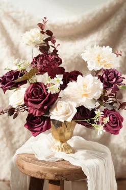 DIY Designer Flower Boxes in Romantic Marsala