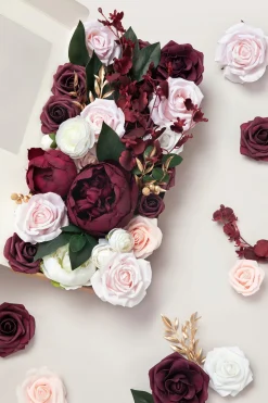 DIY Designer Flower Boxes in Romantic Marsala