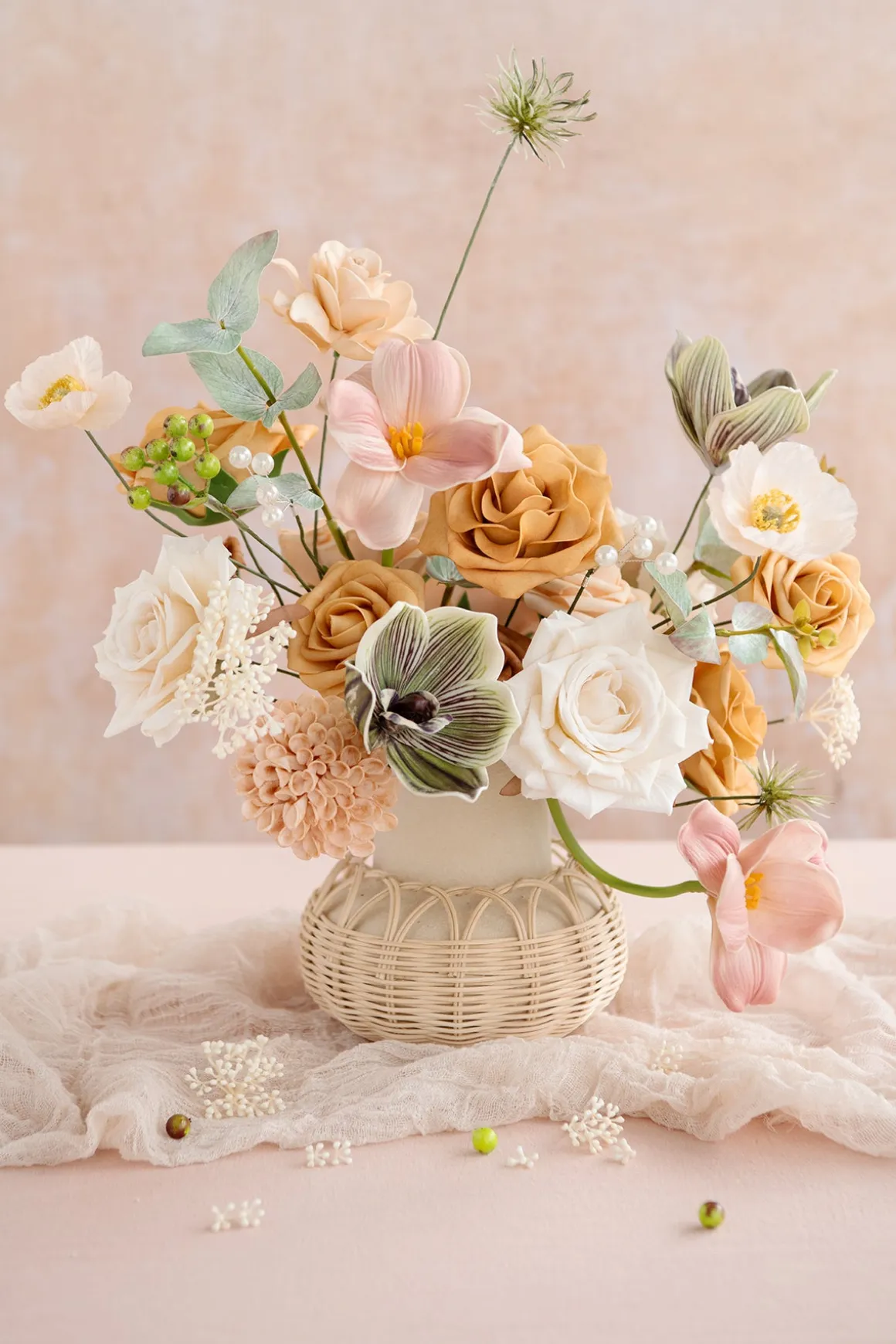 DIY Designer Flower Boxes in Sunny Peach & Apricot