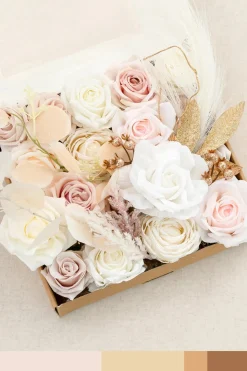 DIY Designer Flower Boxes in White & Beige