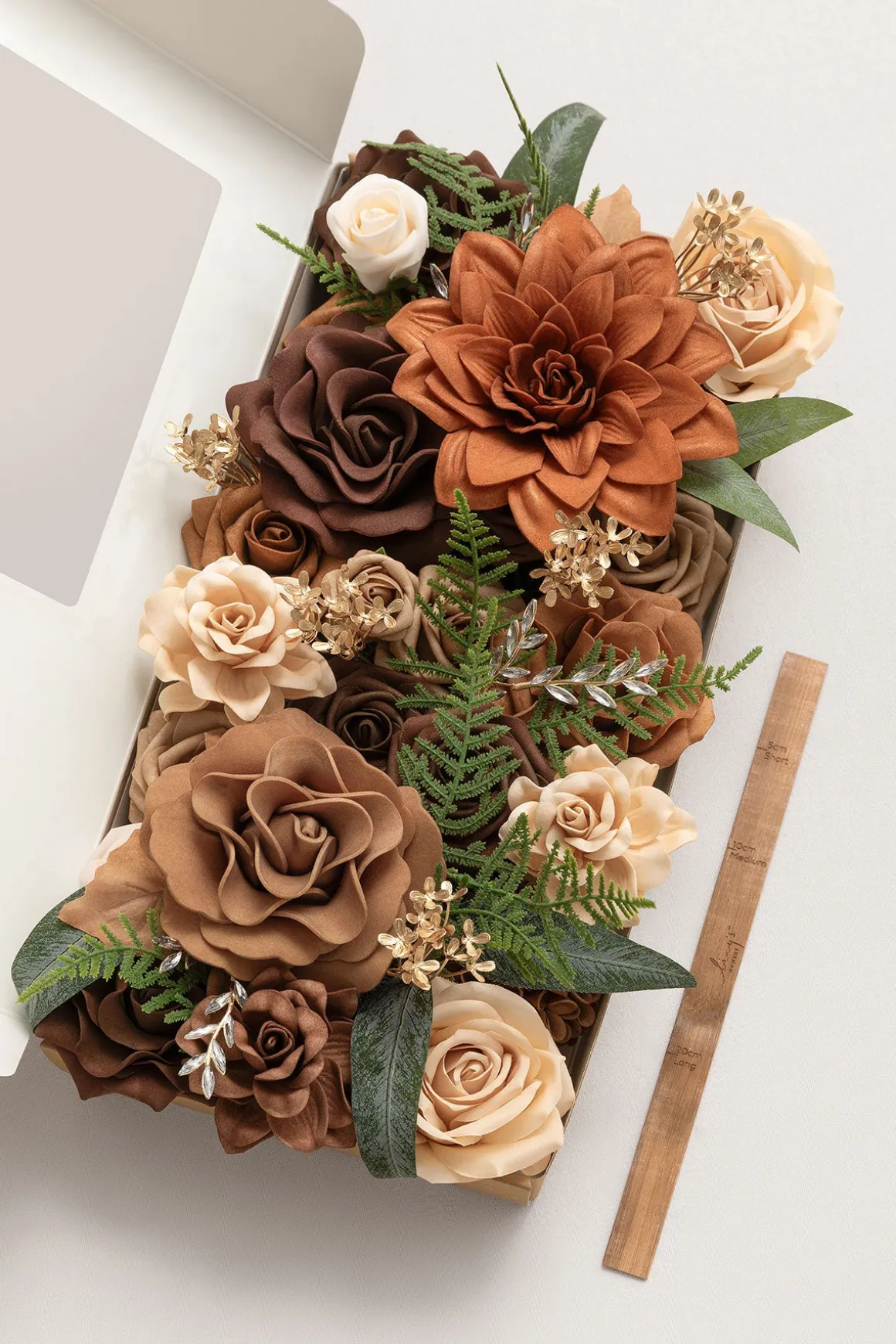 DIY Designer Flower Boxes in Walnut Brown & Burnt Orange