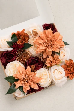 DIY Designer Flower Boxes in Warmth & Walnut Romance Wedding