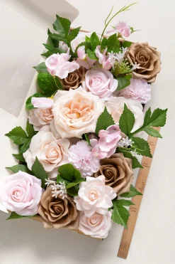DIY Designer Flower Box in Powder Pink & Sand Beige