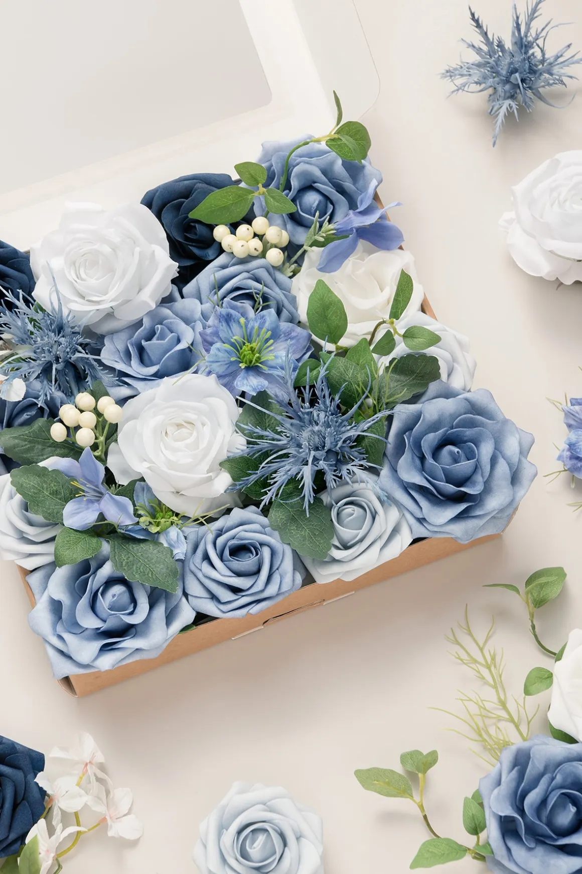 DIY Designer Flower Box in Timeless French Blue & White