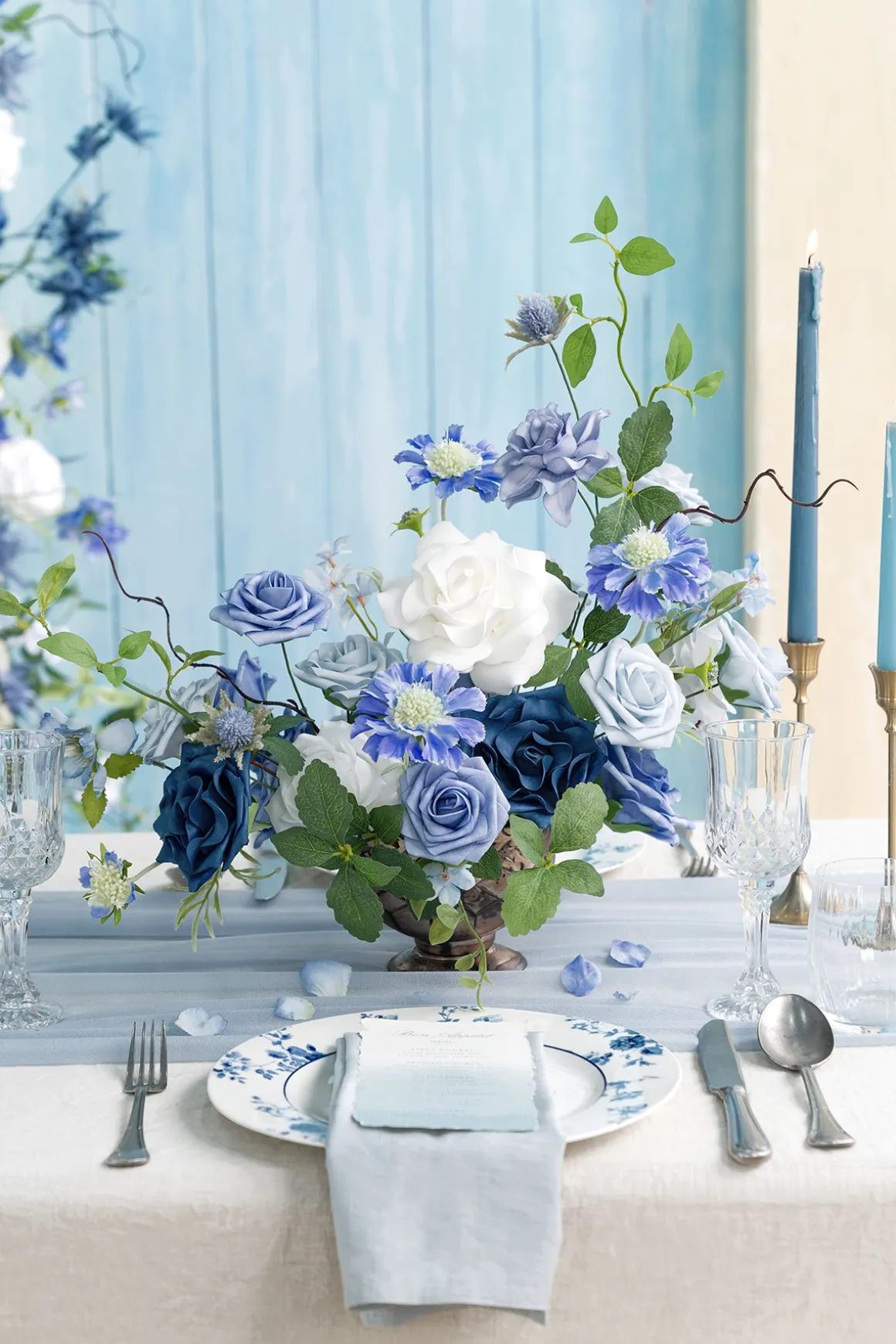 DIY Designer Flower Box in Timeless French Blue & White