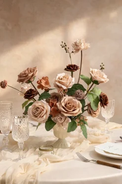 DIY Flower Box - Earth Brown & Sand Beige Roses（25pcs）