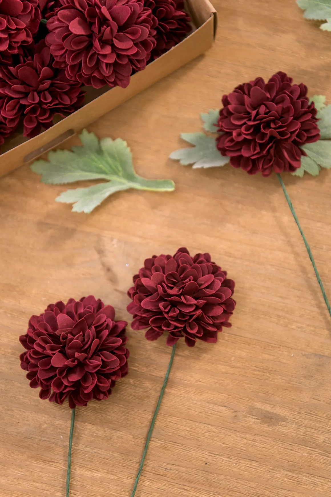 DIY Supporting Flower Boxes in Burgundy & Navy