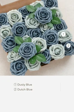 DIY Supporting Flower Boxes in Burgundy & Navy