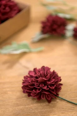DIY Supporting Flower Boxes in Burgundy & Navy