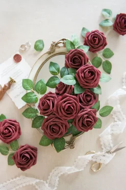 DIY Supporting Flower Boxes in Burgundy & Navy