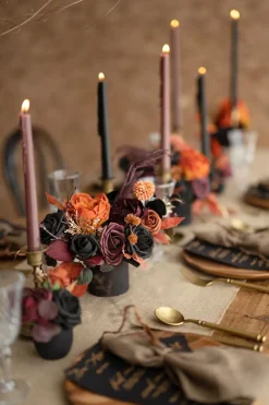 DIY Supporting Flower Boxes in Burgundy & Navy
