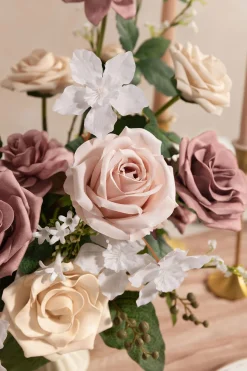 DIY Supporting Flower Boxes in Dusty Rose & Nude