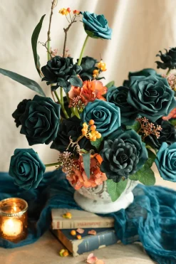 DIY Supporting Flower Boxes in Peacock Green & Emerald Green & Teal Green