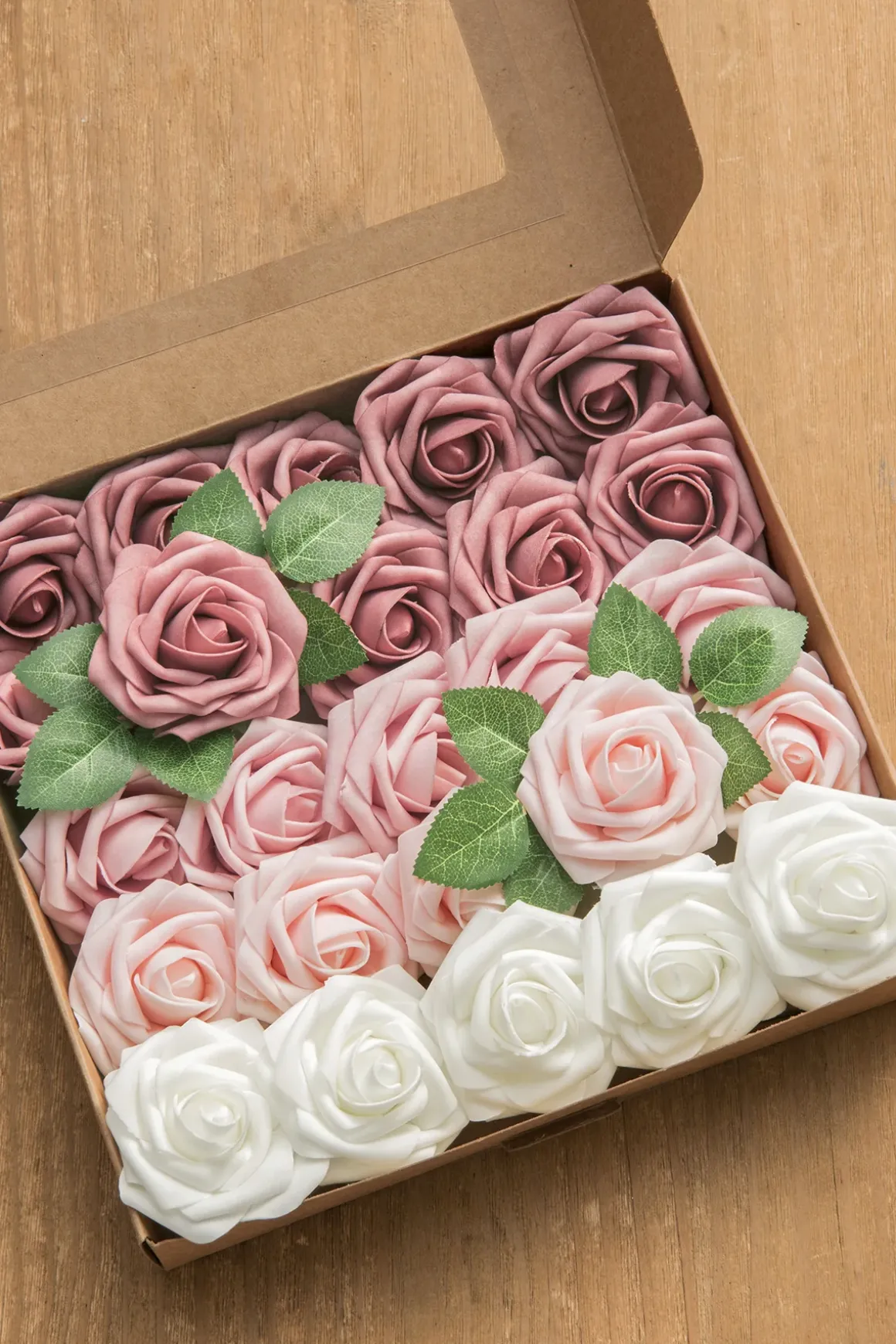 DIY Supporting Flower Boxes in Dusty Rose & Cream